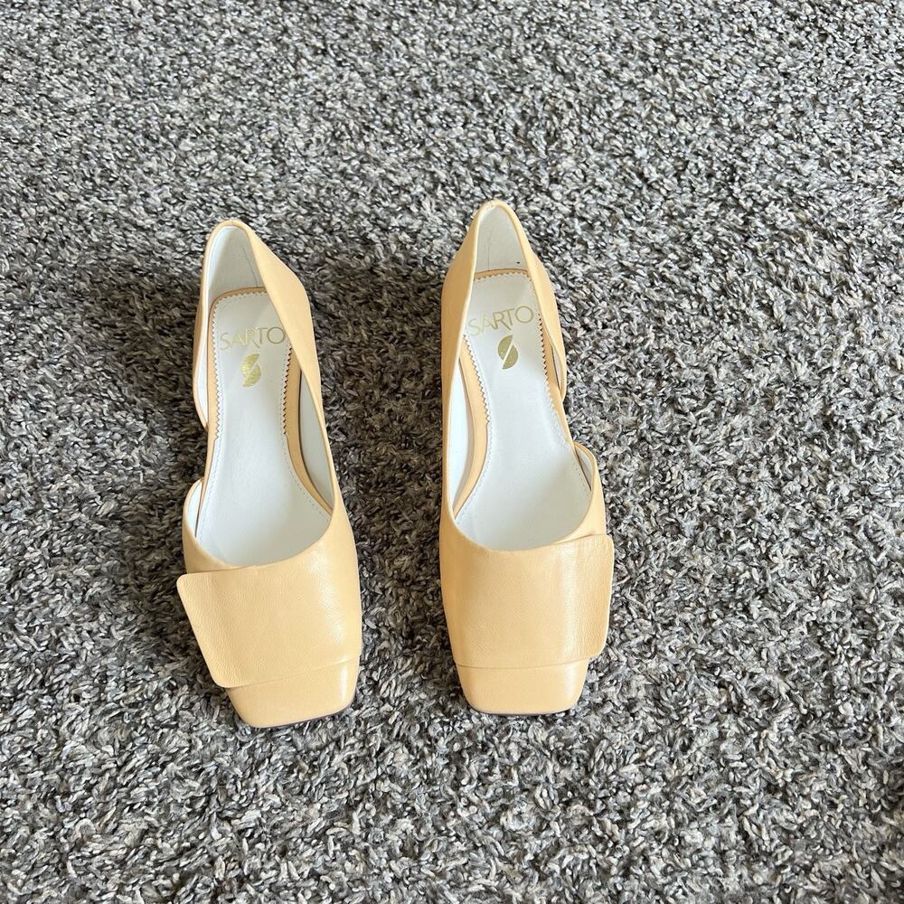 Sarto Franco Sarto Womens Tracy D'Orsay Flats Shoe Square Toe Muted Yellow 5 NEW